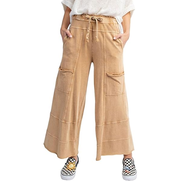 Easel Let's Chill Comfy Wide Leg Pants (US, Alpha, Small, Regular